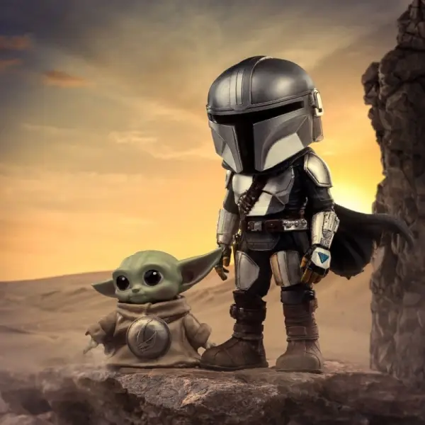 Star Wars The Mandalorian & Grogu - Figurine MiniCo The Mandalorian and Grogu