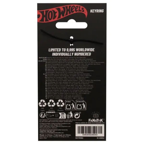 Hot Wheels - Porte-clés Hot Wheels Race 'Em Collect 'Em Édition Limitée