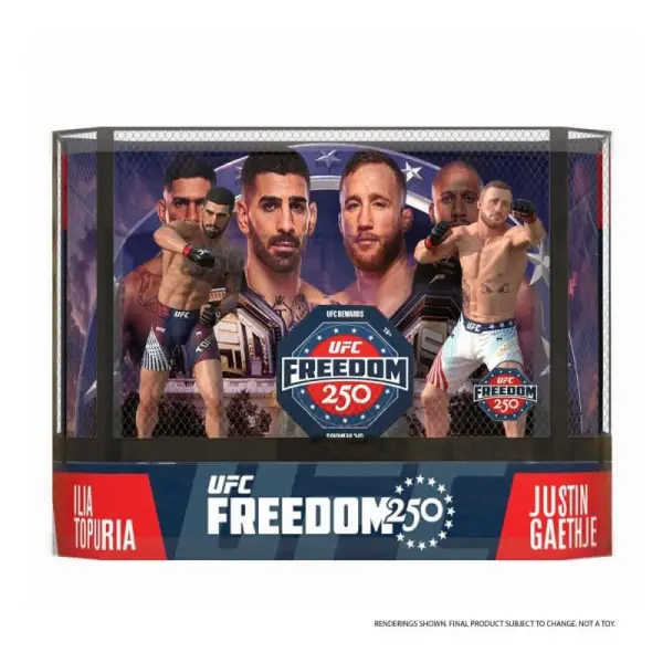 UFC - Pack 2 figurines McFarlane's SportsPicks Ilia Topuria vs Justin Gaethje (Freedom 250) 18 cm