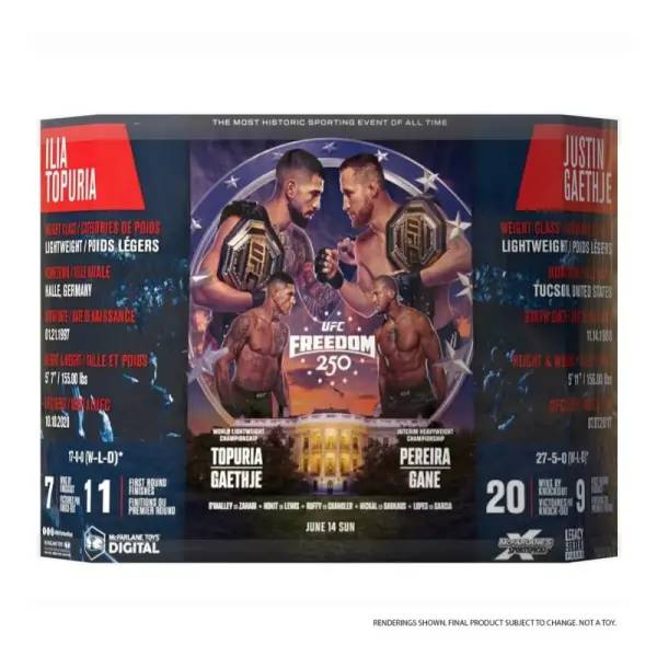 UFC - Pack 2 figurines McFarlane's SportsPicks Ilia Topuria vs Justin Gaethje (Freedom 250) 18 cm