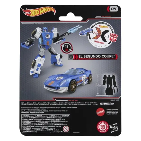 Transformers X Hot Wheels Collaborative - Figurine Deluxe Class El Segundo Coupe 13 cm