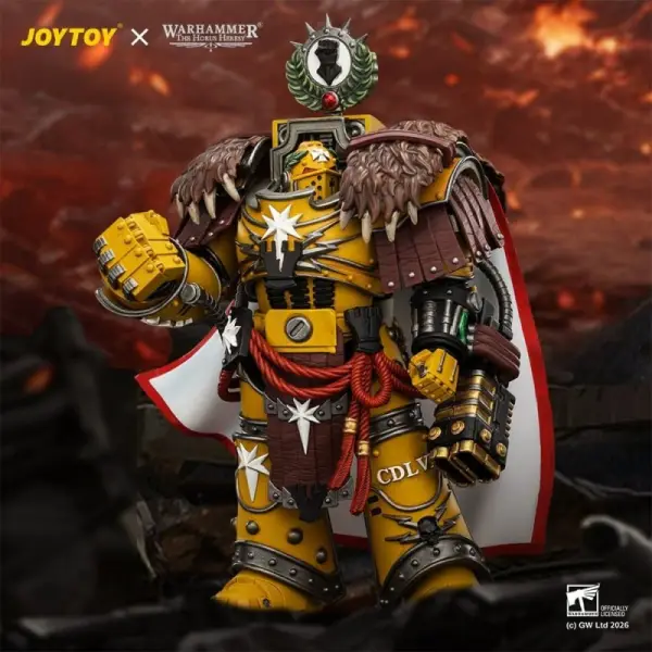 Warhammer - Figurine Imperial Fists Lord Castellan Evander Garrius, The Tyrant of Cthonia 14 cm