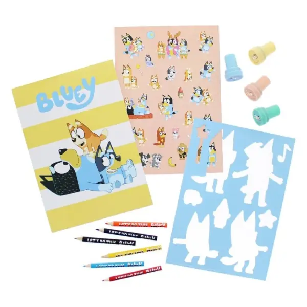 Bluey - Set de coloriage créatif Bluey 14 pièces