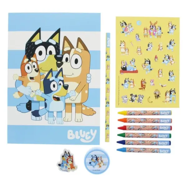 Bluey - Coffret papeterie 11 pièces Bluey