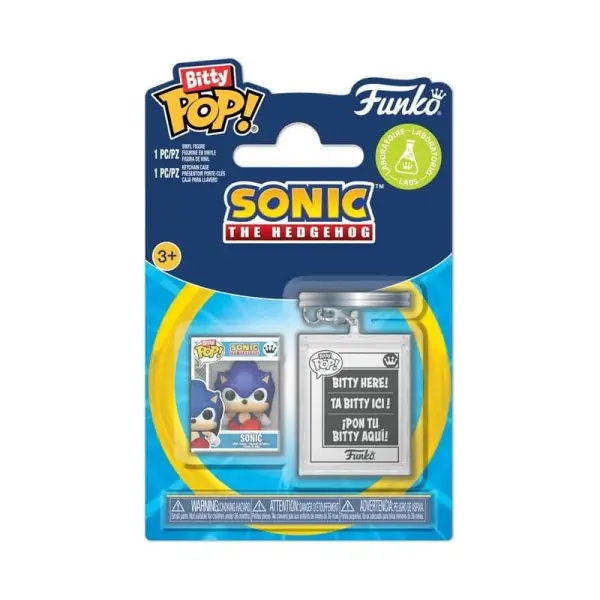 Sonic The Hedgehog - Pack 2 figurines Bitty POP! & Accessoire Sonic Pop porte-clés 2 cm