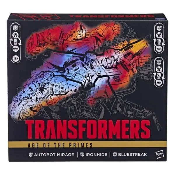 Transformers Age of the Primes - Pack 3 figurines Autobot Mirage & Bluestreak & Ironhide