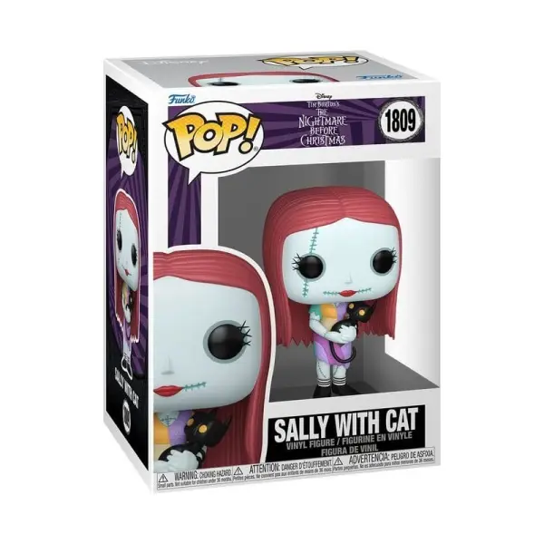 L'Étrange Noel de Mr Jack - Figurine POP! Sally avec le Chat 9 cm