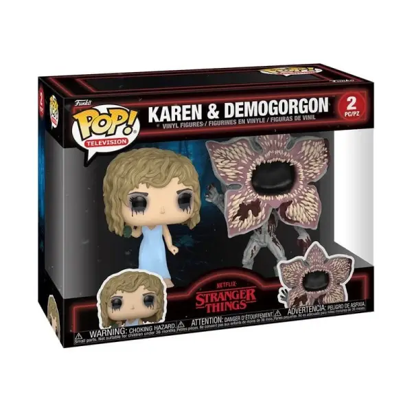 Stranger Things - Pack 2 figurines POP! Karen & Demogorgon 9 cm