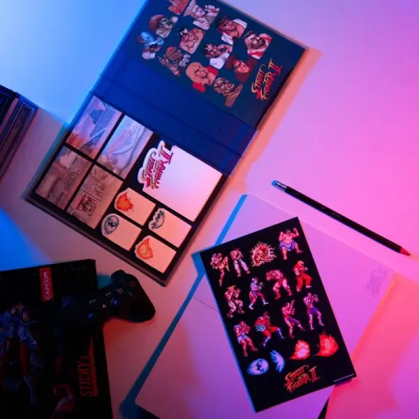 Street Fighter - Carnet premium A5 Street Fighter avec autocollants