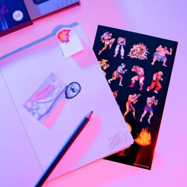 Street Fighter - Carnet premium A5 Street Fighter avec autocollants
