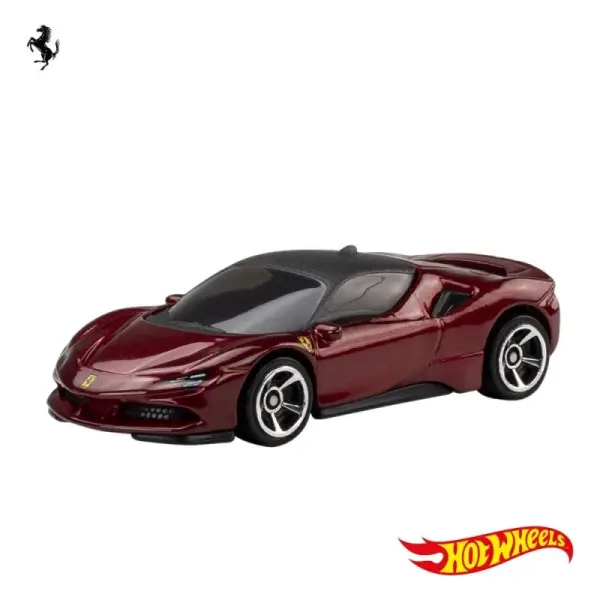 Hot Wheels - Pack 5 véhicules Hot Wheels Ferrari Die-Cast 1/64