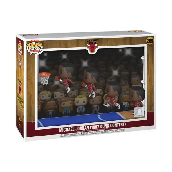 NBA - Figurines POP! NBA Moments Deluxe Bulls Michael Jordan (1987 Concours Dunk) 9 cm