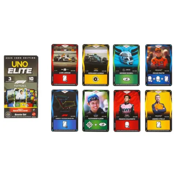 UNO - Jeu de cartes UNO Elite Formula 1 Booster-Set