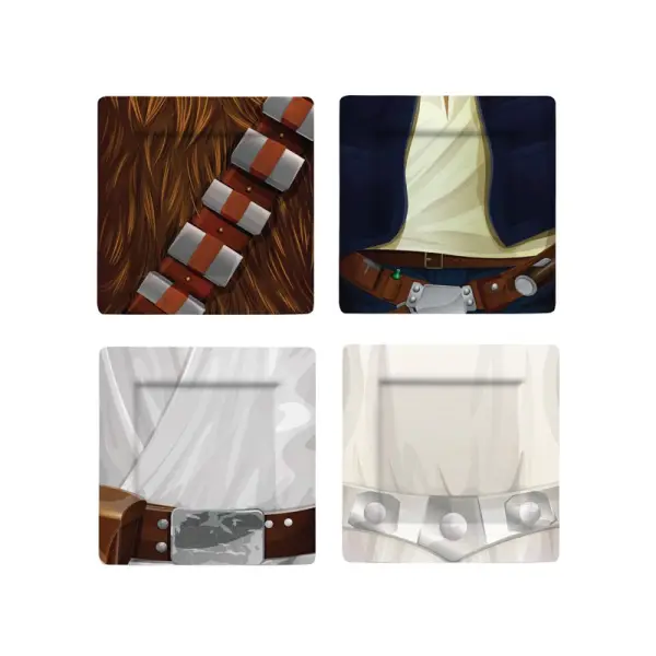 STAR WARS - SET 4 ASSIETTES PERSONNAGES 2