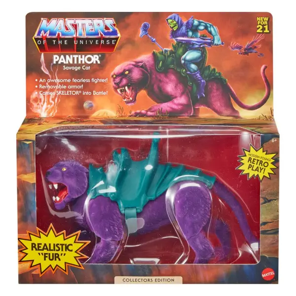 PANTHOR MASTERS OF THE UNIVERSE ORIGINS 2021 FIGURINE FLOCKED COLLECTORS EDITION EXCLUSIVE 14 CM