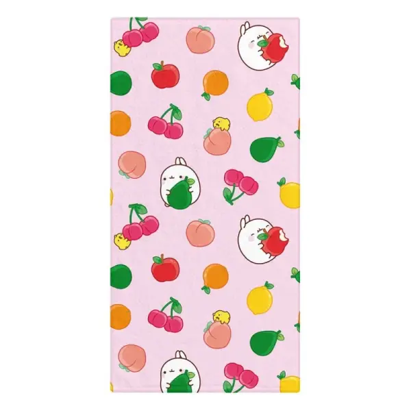 Molang - Serviette de bain Fruits 150 x 75 cm