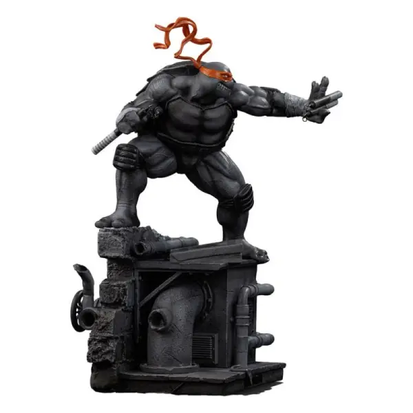 Les Tortues Ninja - Statuette 1/10 Art Scale Michelangelo Black and White Variant 26 cm heo exclusive