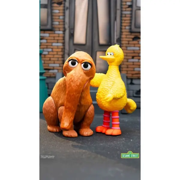 1, Rue Sésame - Pack 2 figurines ReAction Big Bird and Mr. Snuffleupagus 10 cm