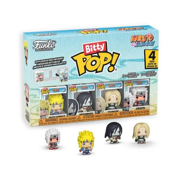 Naruto Shippuden - Pack 4 figurines Bitty POP! Naruto Shippuden Team 2 2,5 cm