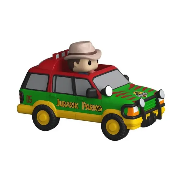 Jurassic Park - Figurine Bitty POP! Dr. Alan Grant et Jurassic SUV 2,5 cm