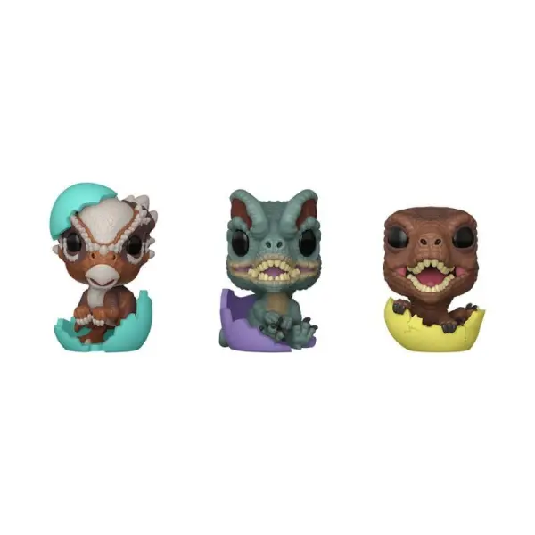 Jurassic Park - Pack 3 Figurines Pocket POP! oeufs de Pâques Dinos 4 cm