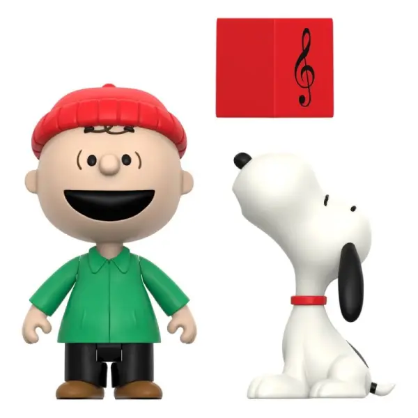 Snoopy - Pack 2 figurines ReAction Brown and Snoopy (Caroling) 10 cm