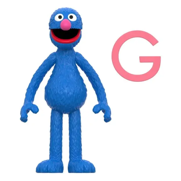 1, Rue Sésame - Figurine ReAction Grover 10 cm