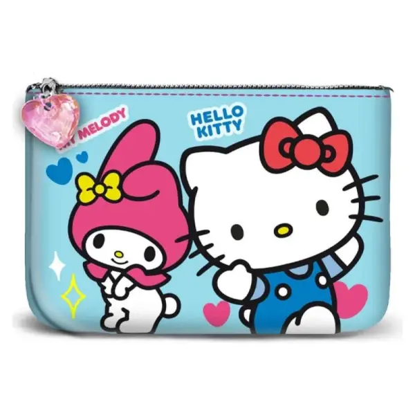 Hello Kitty - Porte-monnaie Small Square Hello Kitty Friendship Blue