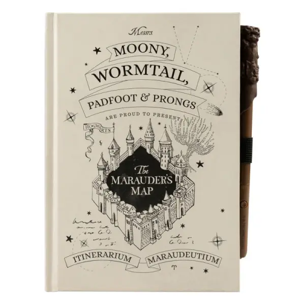 Harry Potter - Carnet de notes A5 Premium Harry Potter avec lumière Marauder's Map